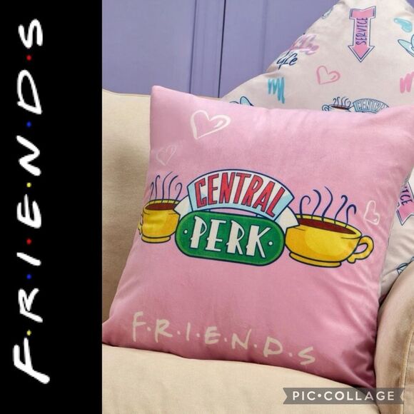 Friends TV Show Central Perk Pink Pillow Cover - Picture 2 of 9